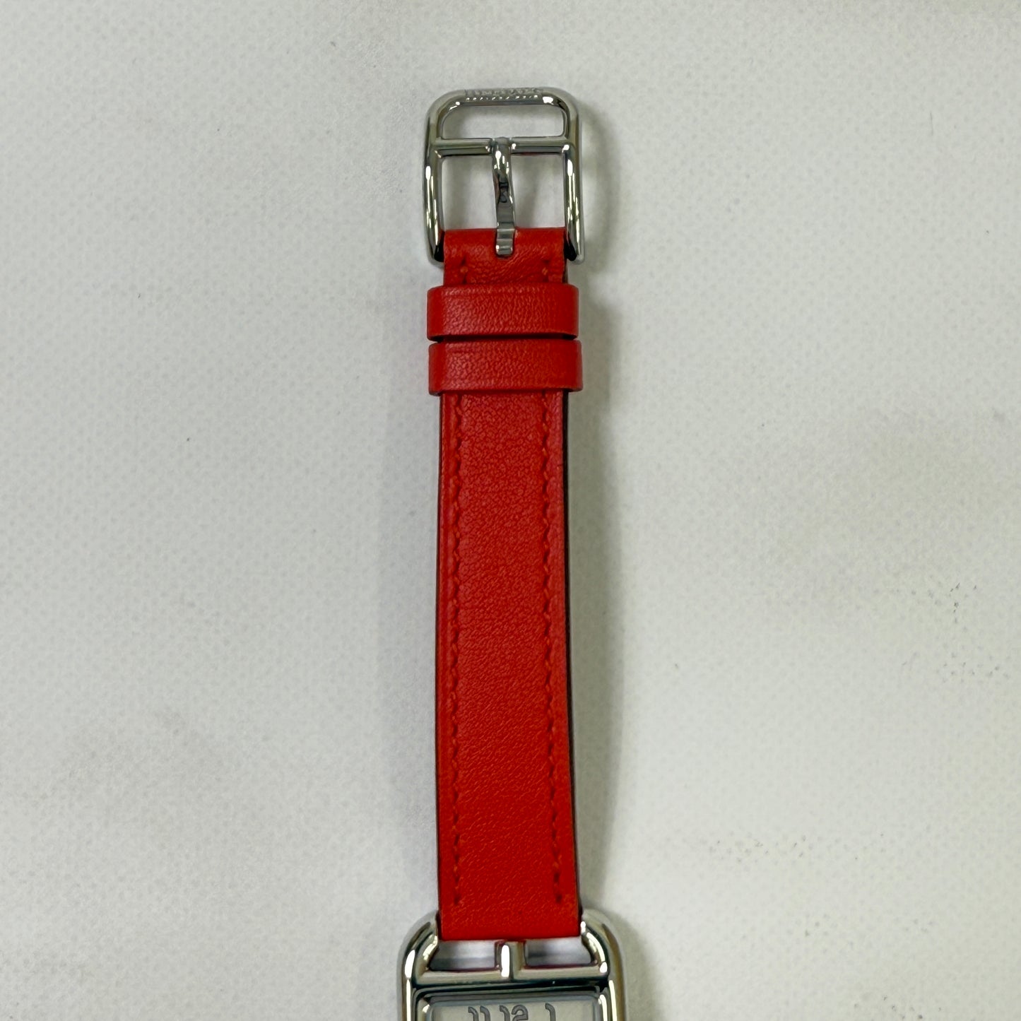 鑑定済み【 美品 】エルメス 《 ケープコッド 》 PM レッド シルバー ホワイト ステンレス CC1.210a 腕時計 替えベルト付