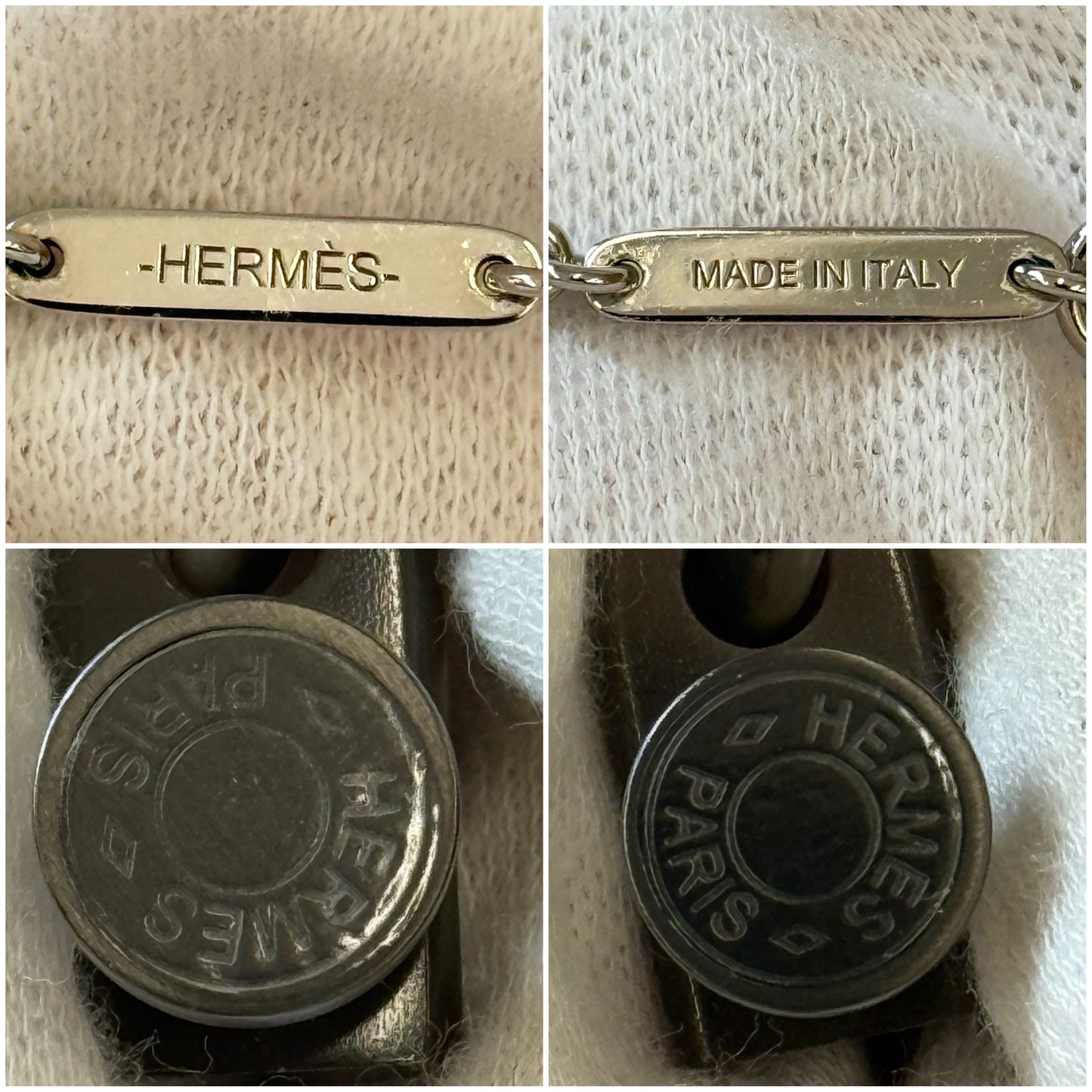 鑑定済み【 美品 】エルメス 《 モビール H 》 シルバー ブラック ブラウン系 バッファローホーン メタル ネックレス