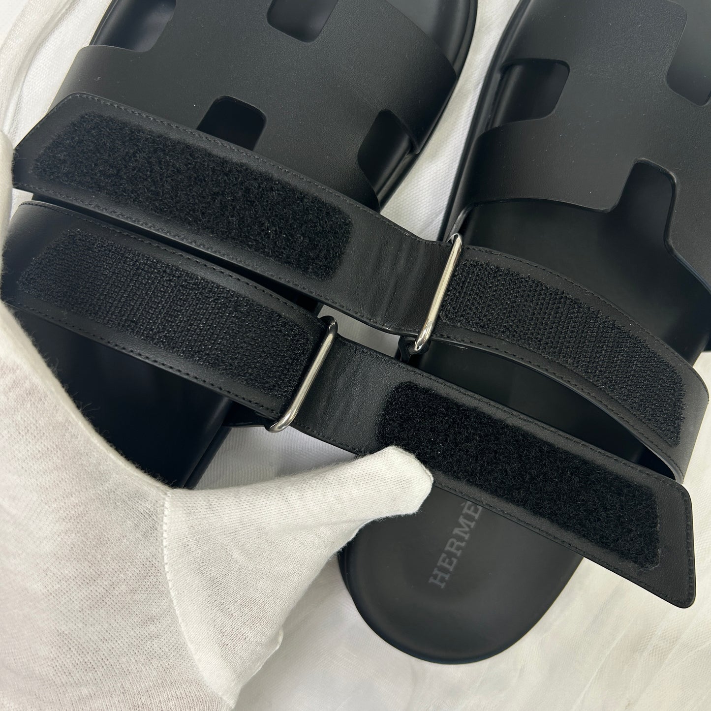 鑑定済み【 美品 】エルメス 《 シプレ 》 36 ( 23cm程度 ) ブラック シェーブル サンダル