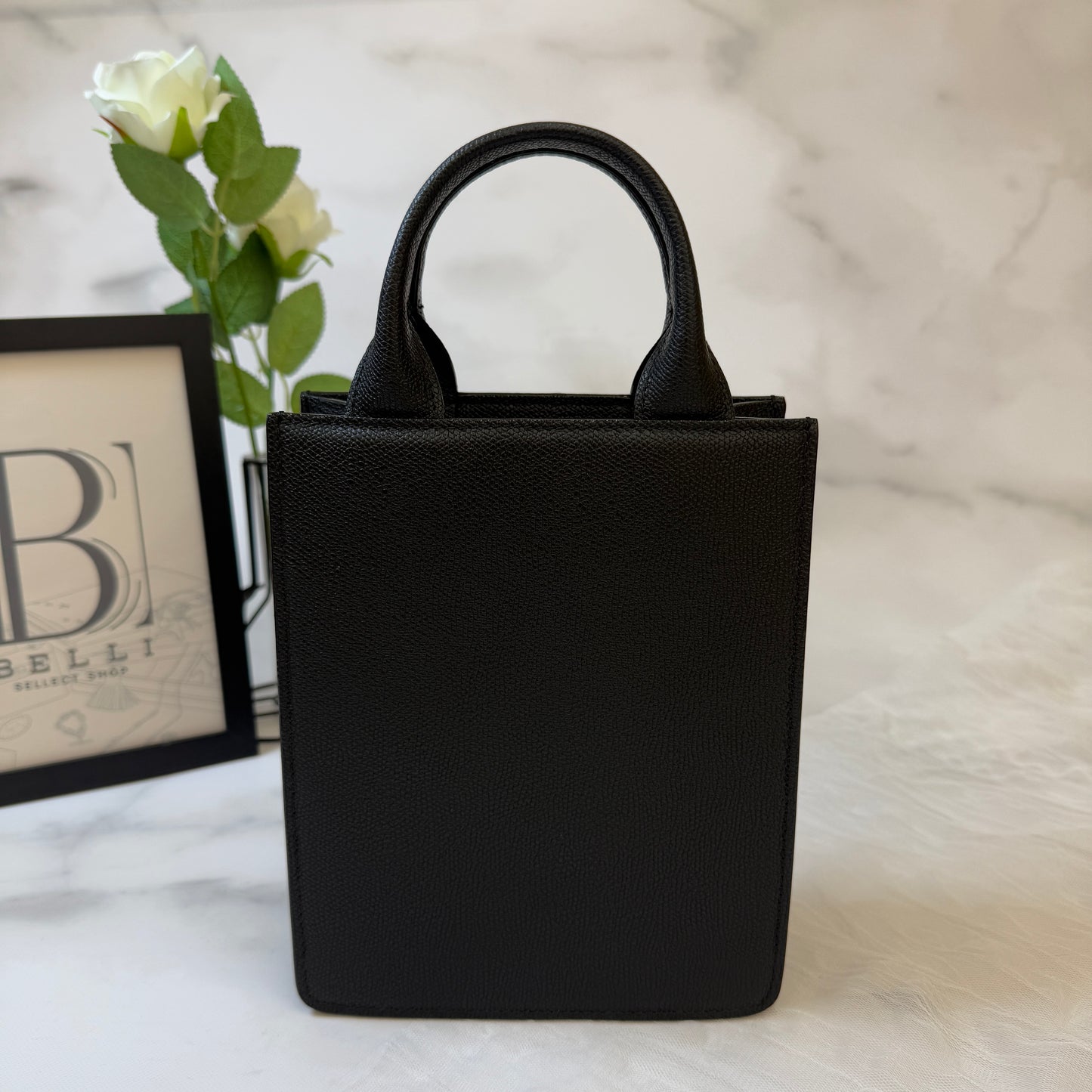 【 美品 】ヴァレクストラ 《 ボクシー マイクロ 》ブラック ソフトカーフスキン バック 2way ショルダーバック