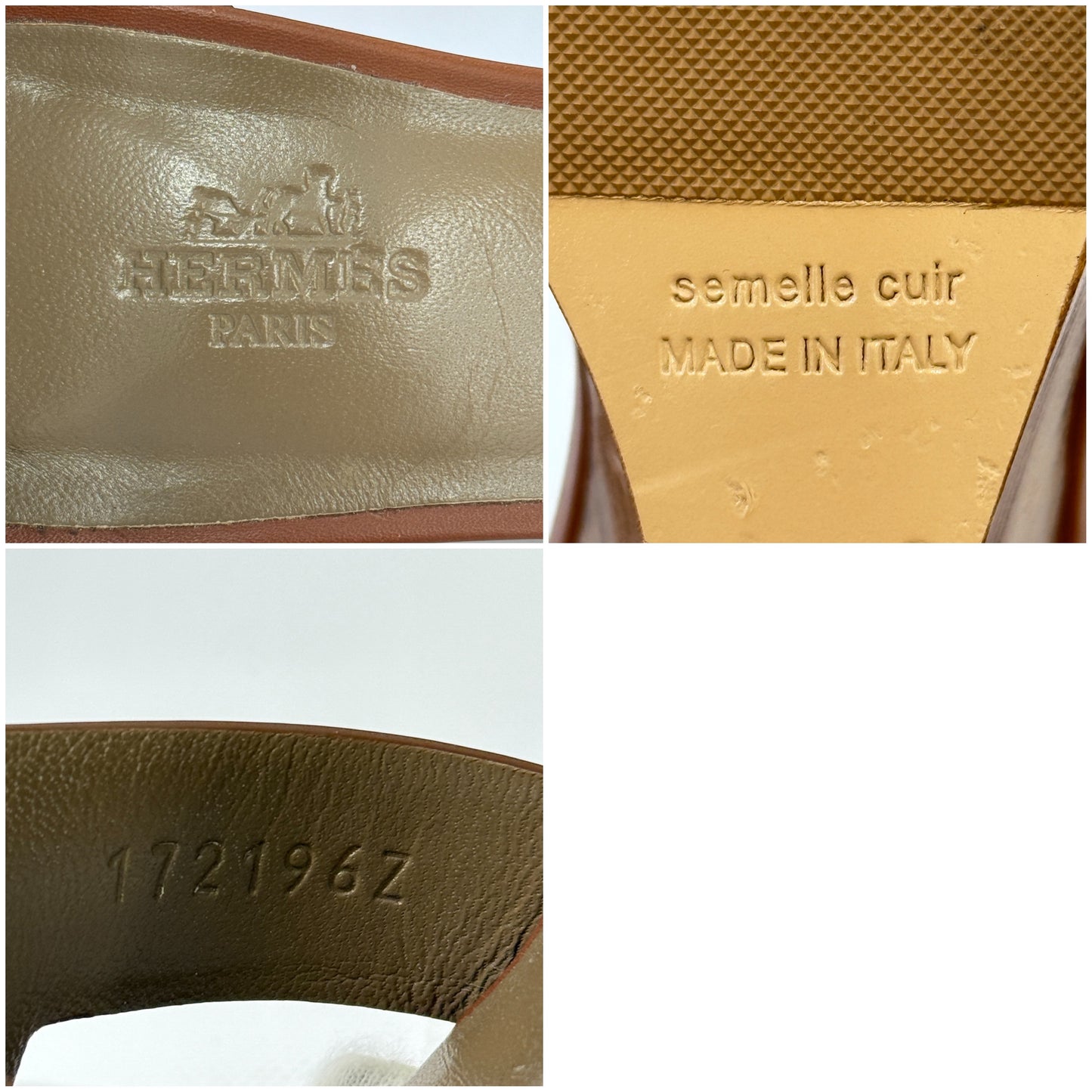 【 鑑定済み 】エルメス 《 レジェンド 》 37 ( 24cm程度 ) ゴールド  シルバー金具 レザー サンダル Hカット