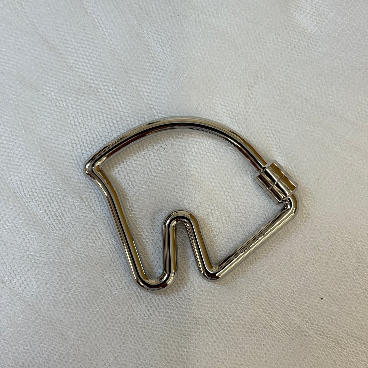 【 美品 】エルメス 《 シュヴァル 》 シルバー メタル キーホルダー キーリング 馬