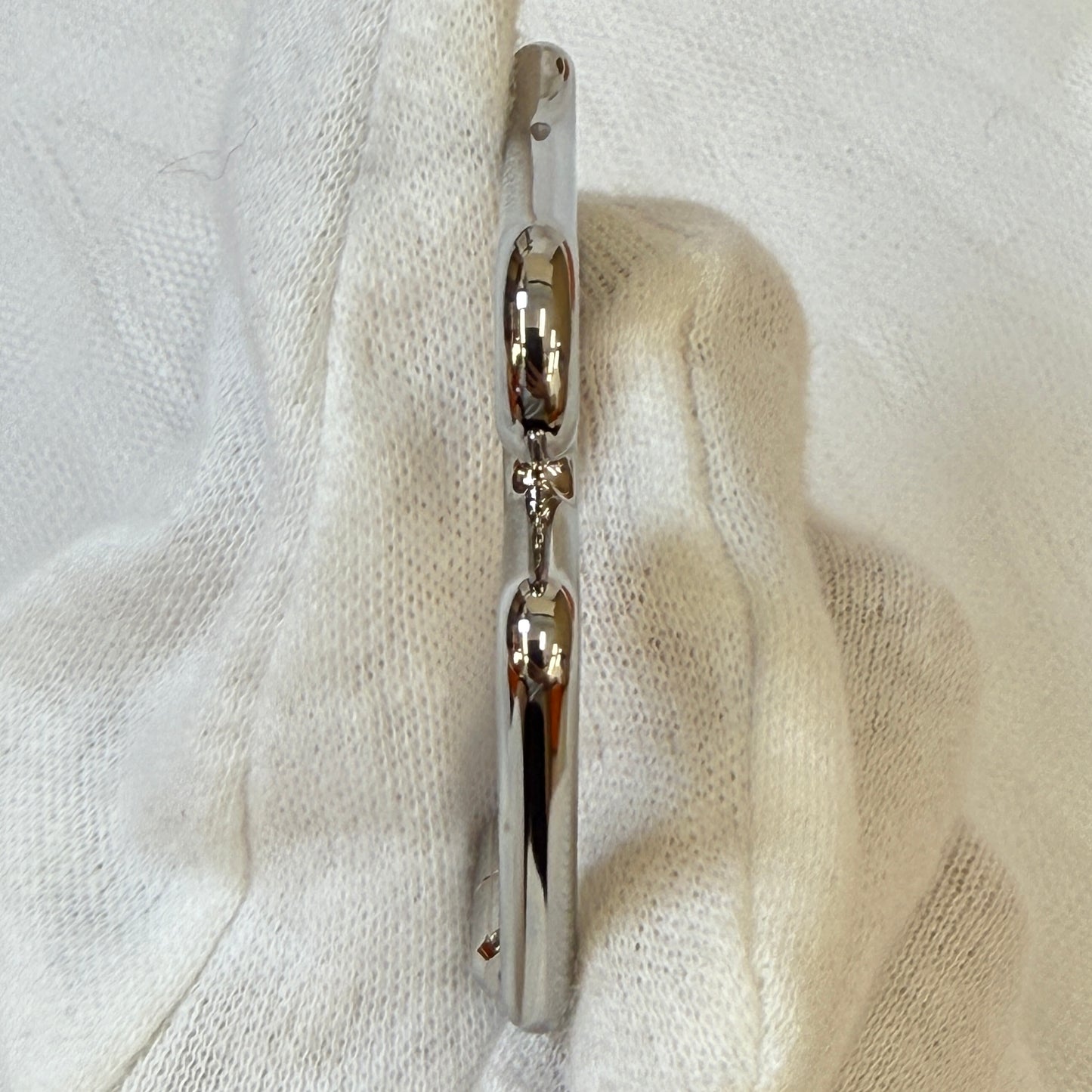 【 美品 】エルメス 《 シュヴァル 》 シルバー メタル キーホルダー キーリング 馬